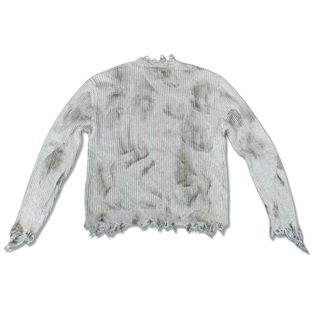 Custom Vintage Tie Dye Ribbed Knit Sweater back