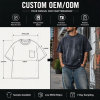 Custom Men's 220gsm Printed Garment Dyed Pocket T-Shirt
