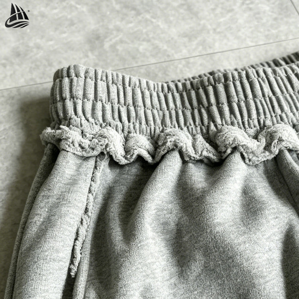 Custom High Waist Baggy Flare Distressed Sweatpants