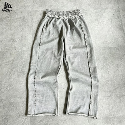 Custom High Waist Baggy Flare Distressed Sweatpants