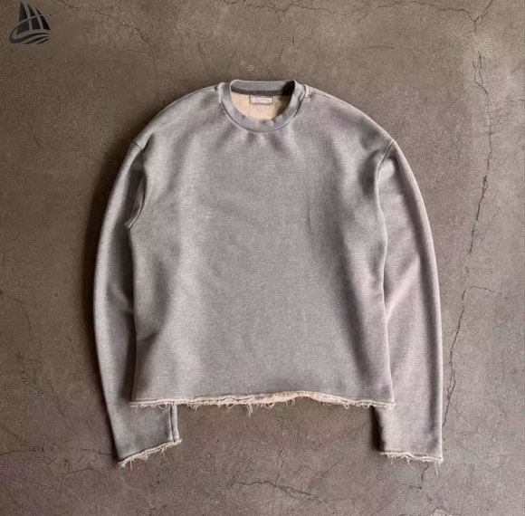 Custom 100% Cotton Raw Hem Blank T-Shirt