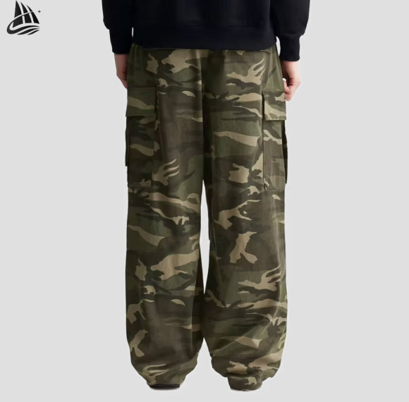 Custom Camo Ripstop Nylon Twill Cargo Pants