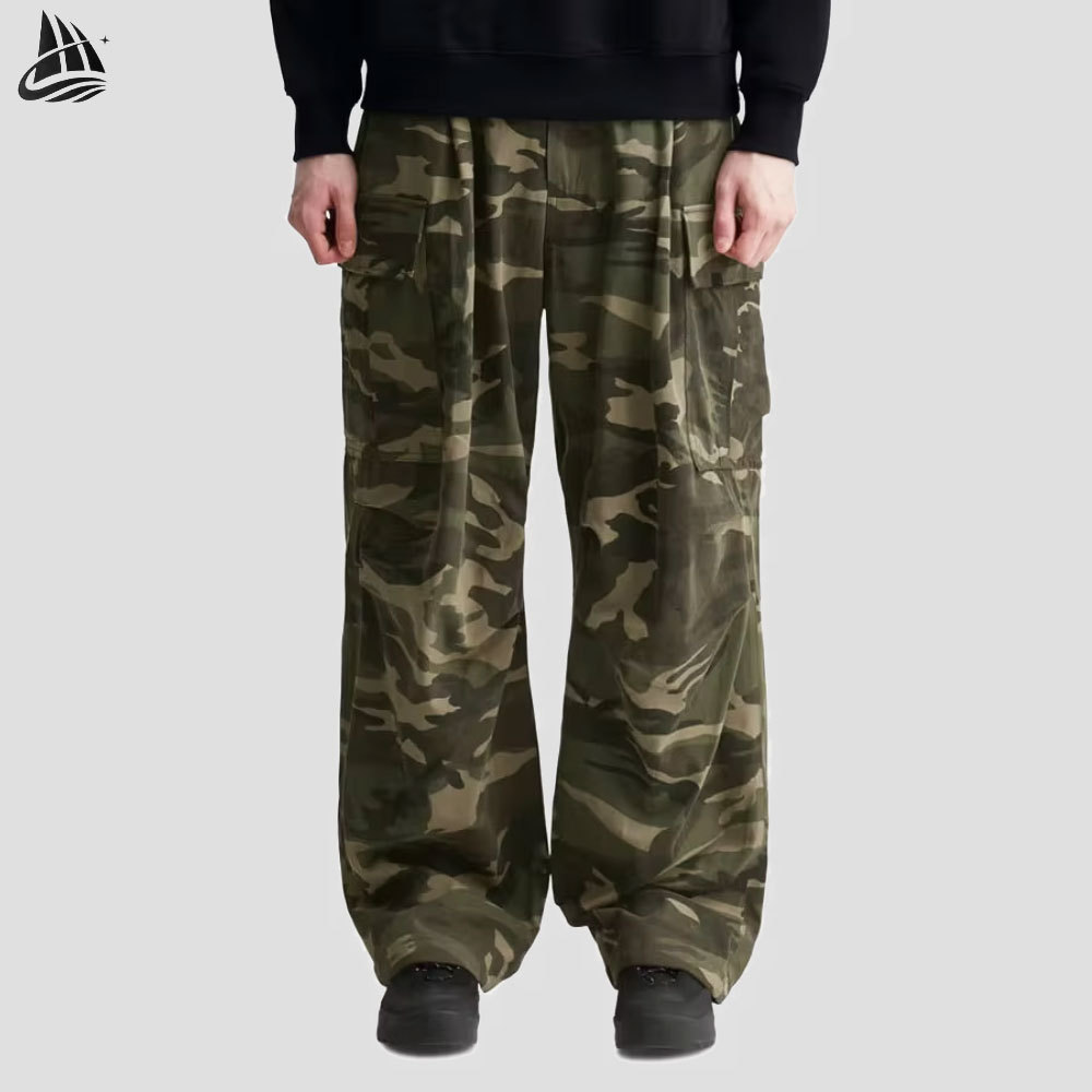 Custom Camo Ripstop Nylon Twill Cargo Pants