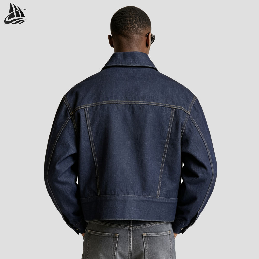 Custom 14oz Heavyweight Washed Denim Jacket