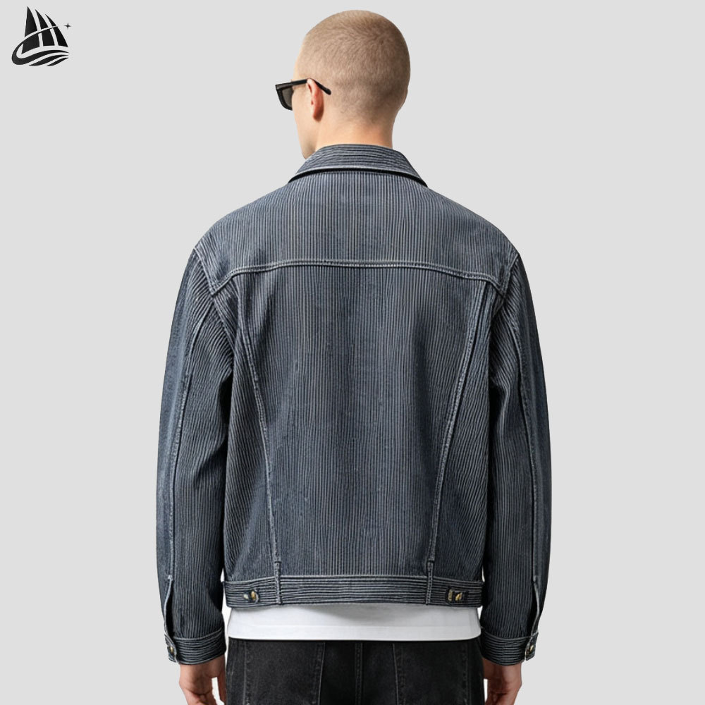 Custom 13oz Denim Jacket Button Up Boxy Duck Canvas