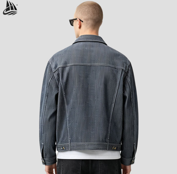 Custom 13oz Denim Jacket Button Up Boxy Duck Canvas