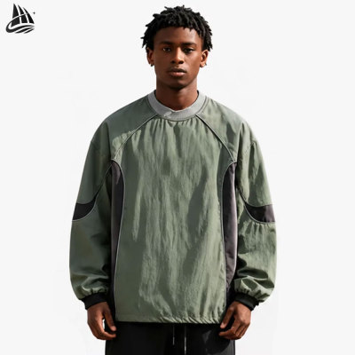 Custom Men's Long Sleeve Crewneck Sportswear Top