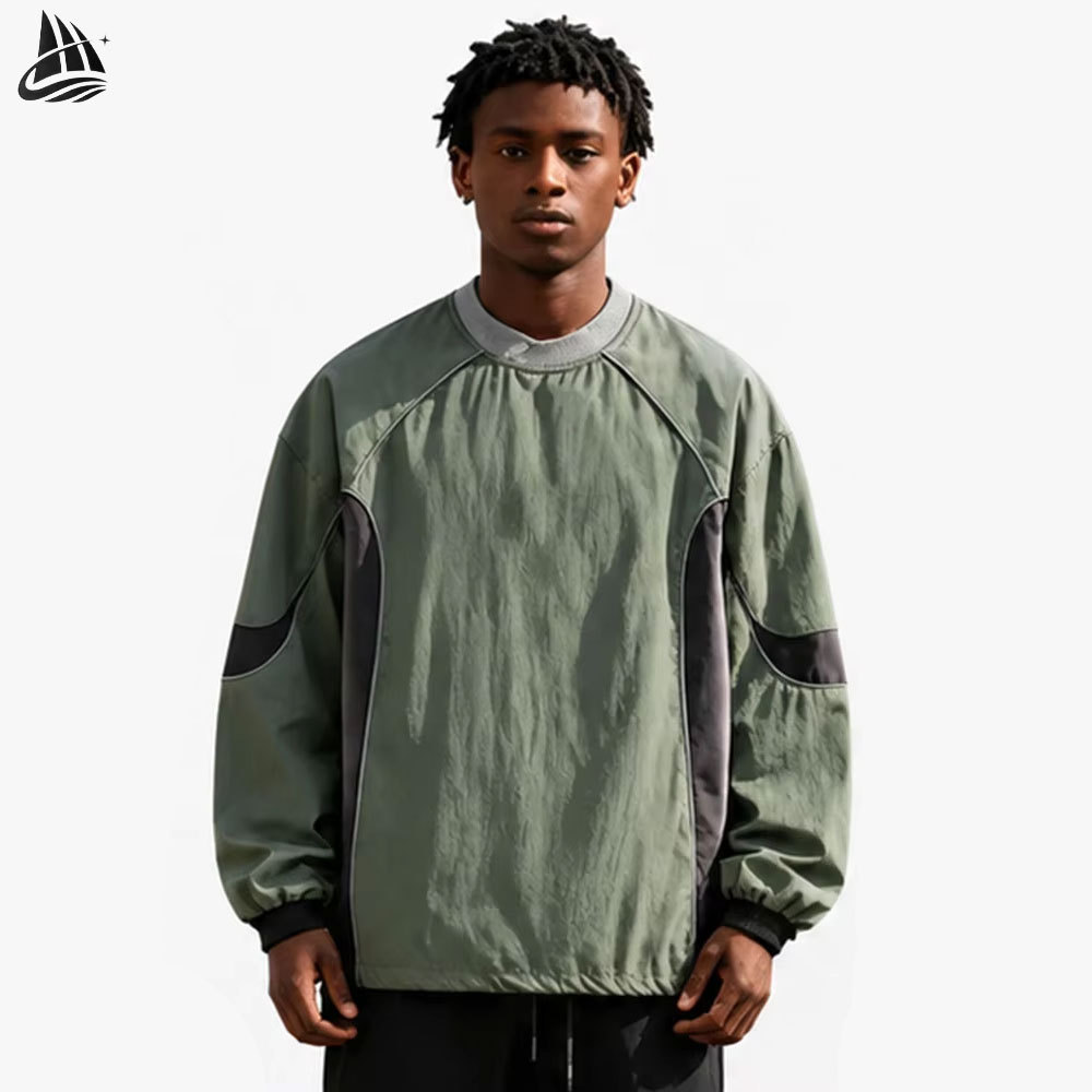 Custom Men's Long Sleeve Crewneck Sportswear Top