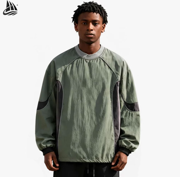 Custom Men's Long Sleeve Crewneck Sportswear Top