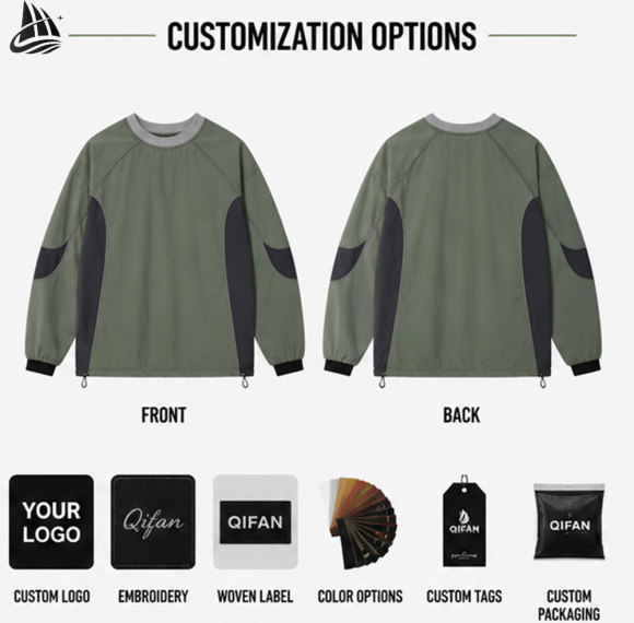 Custom Men's Long Sleeve Crewneck Sportswear Top