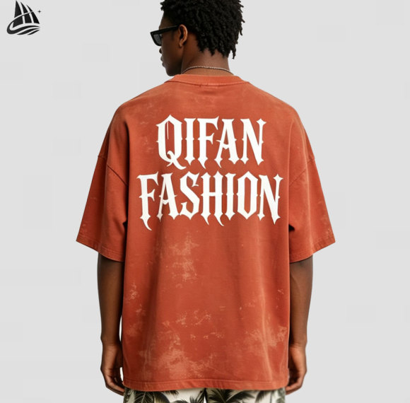 Custom Drop Shoulder Oversized Mock Neck Half Sleeve T-Shirt