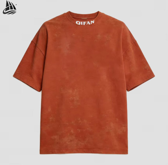 Custom Drop Shoulder Oversized Mock Neck Half Sleeve T-Shirt