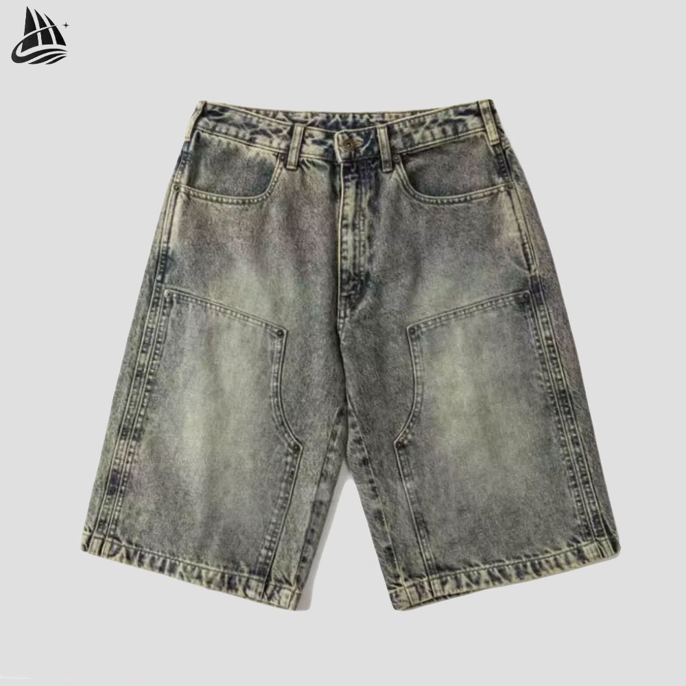 Custom Blank Loose Baggy Denim Shorts