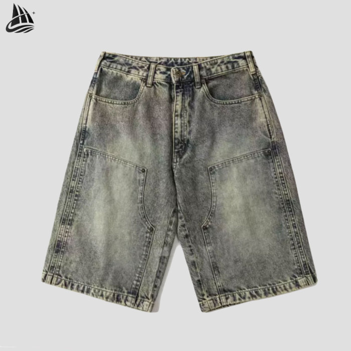 Custom Blank Loose Baggy Denim Shorts