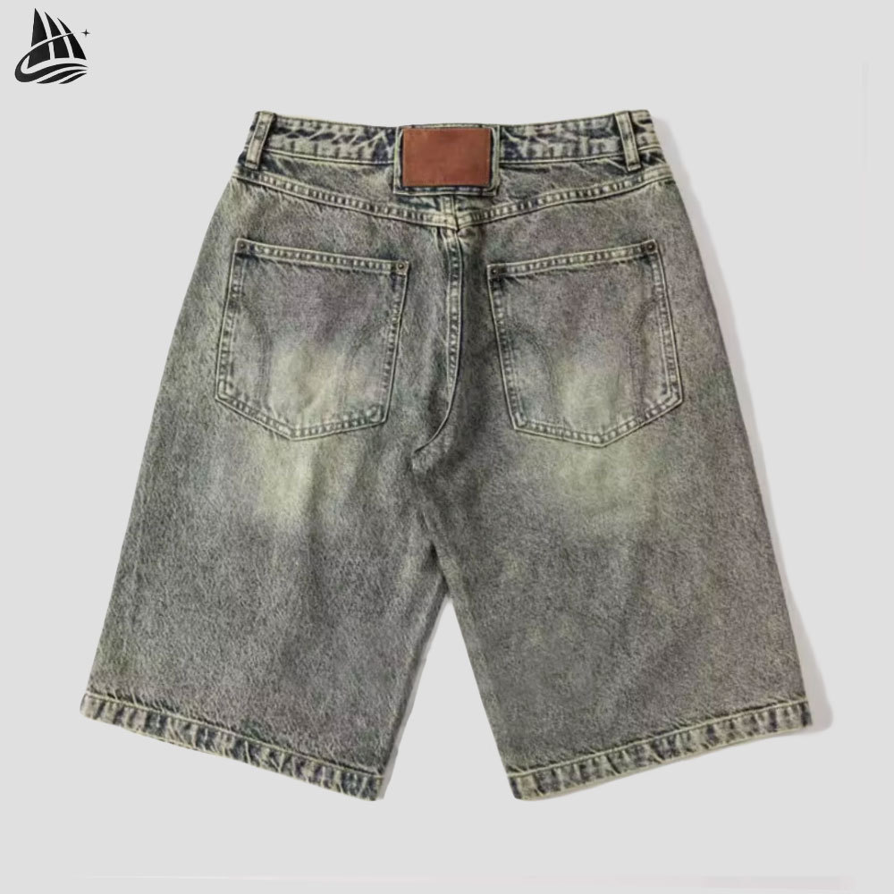 Custom Blank Loose Baggy Denim Shorts