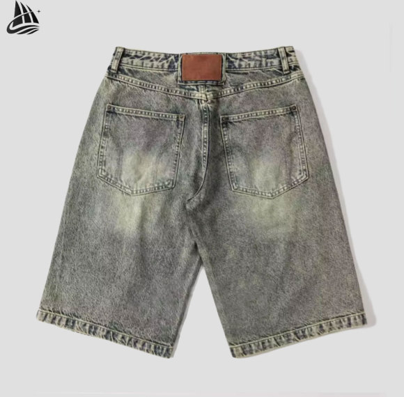 Custom Blank Loose Baggy Denim Shorts