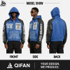 Custom Rhinestone Winter Zip Up Hoodie