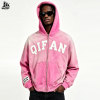 Custom Heavyweight Sun Faded Acid Wash Zip Up Hoodie