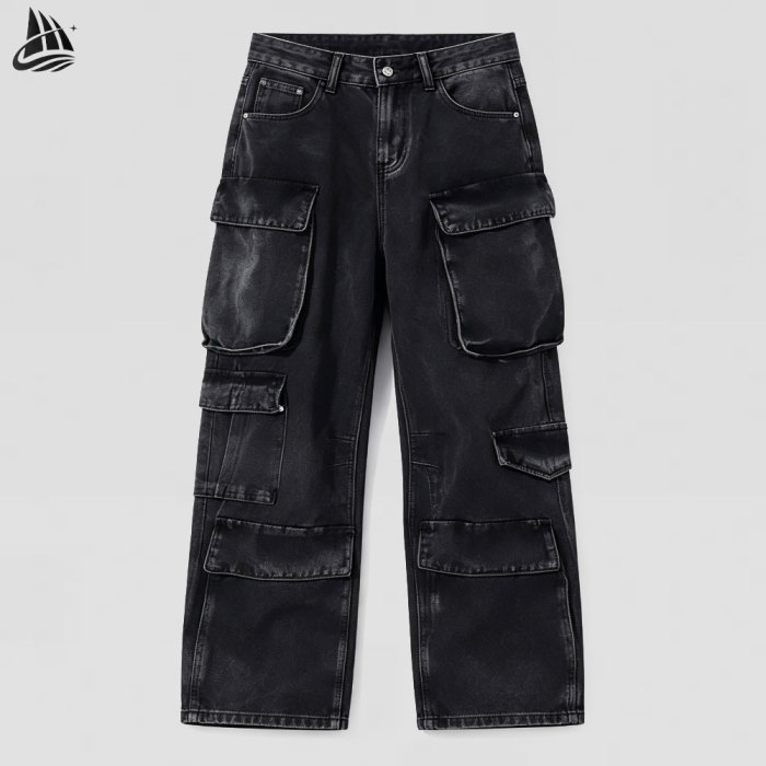 Custom Cargo Workwear Denim Pants