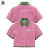 Custom Men's Suede Short Sleeve Zip-Up Shirt