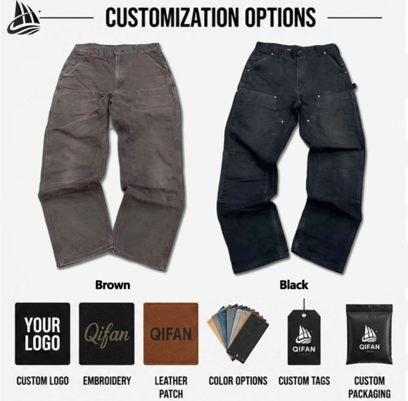 Custom Heavy Duck Canvas Double Knee Carpenter Pants