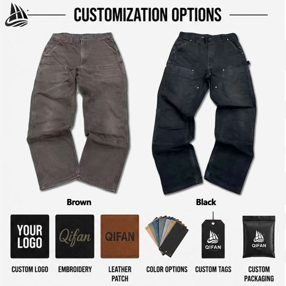 Custom Heavy Duck Canvas Double Knee Carpenter Pants