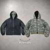 Custom Reversible Camo Heavyweight Boxy Cropped Zip Up Hoodie