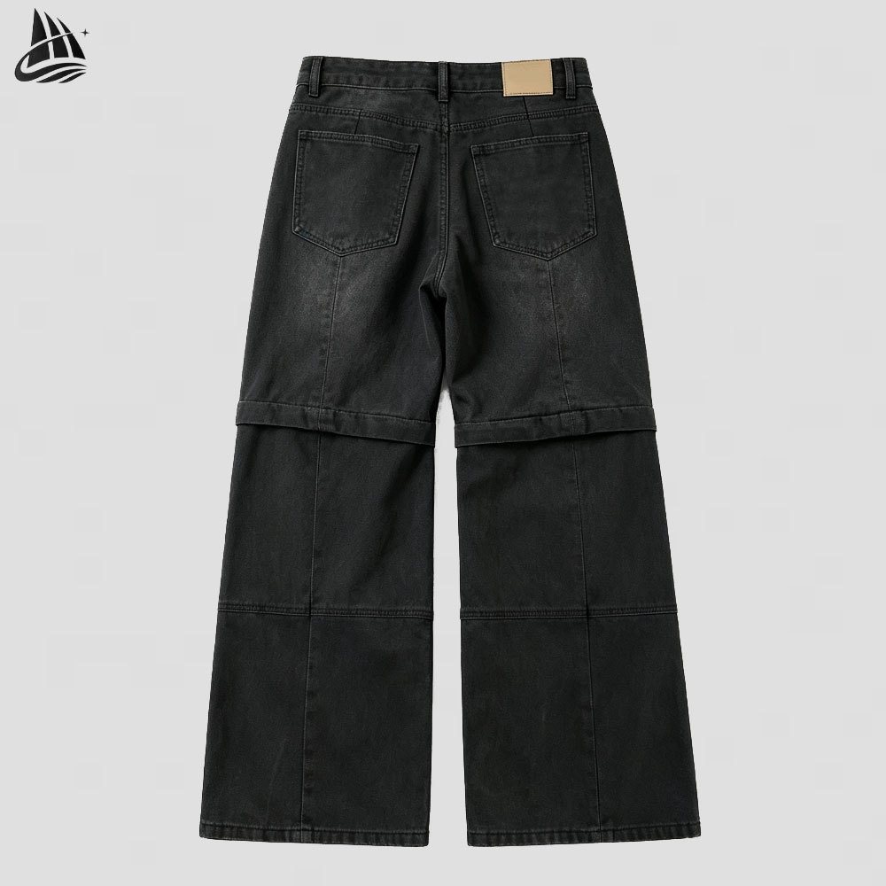 Custom Stacked Flare Jeans Heavyweight Rigid Denim