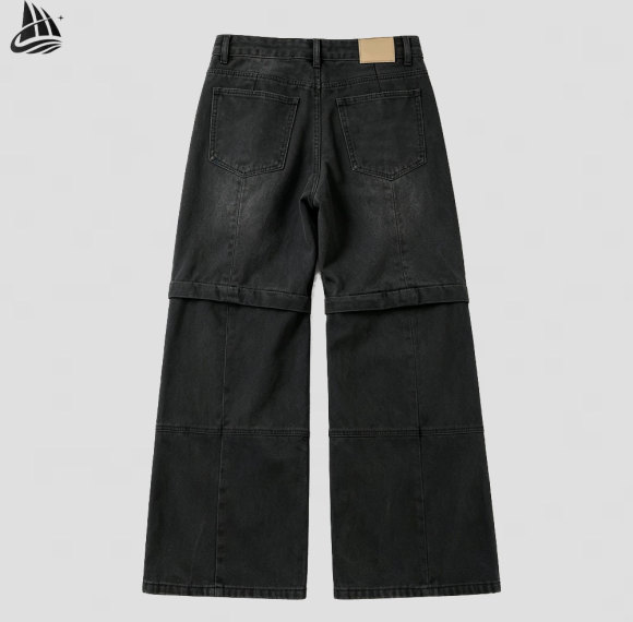 Custom Stacked Flare Jeans Heavyweight Rigid Denim