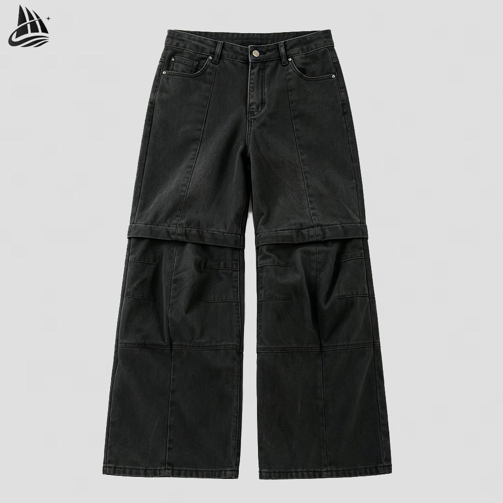 Custom Stacked Flare Jeans Heavyweight Rigid Denim