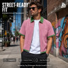 Custom Men's Suede Short Sleeve Zip-Up Shirt