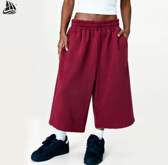 Custom Acid Washed Long Shorts