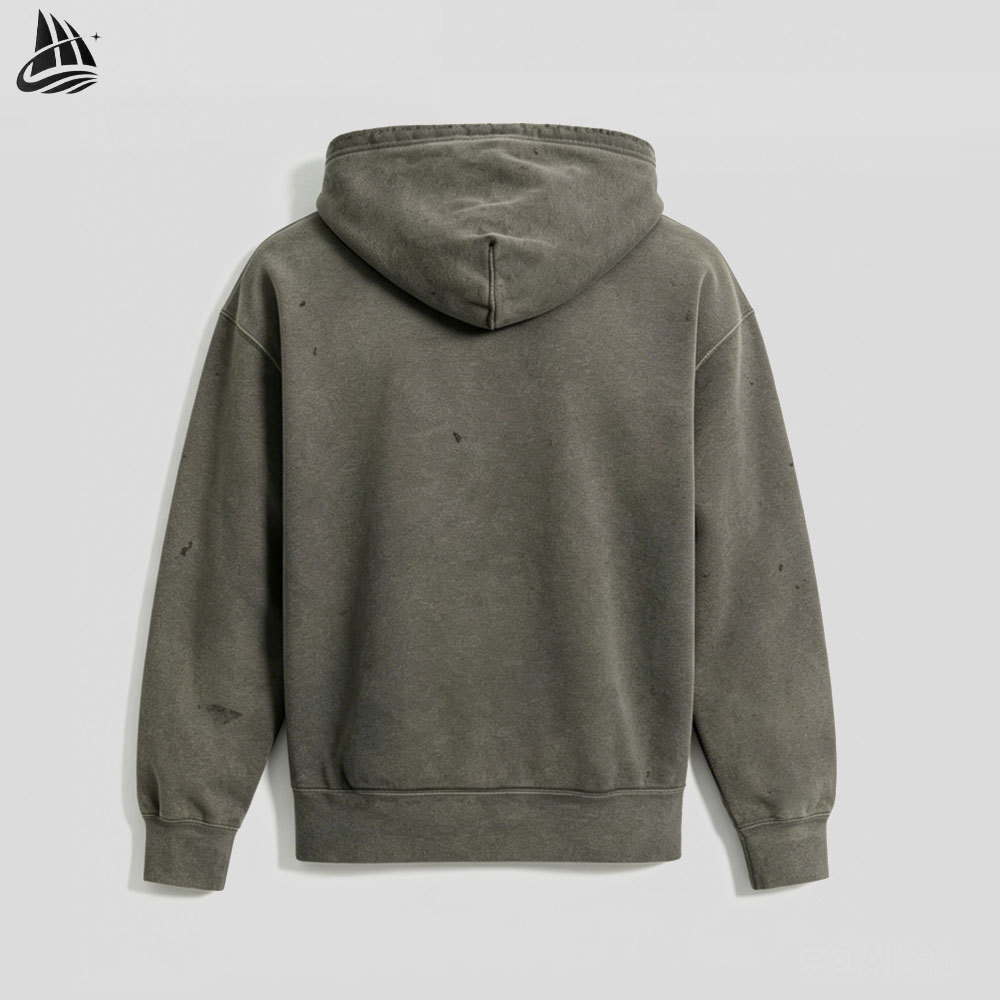 Custom Distressed Vintage Acid Wash Hoodie