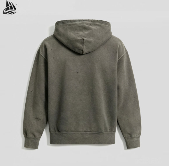 Custom Distressed Vintage Acid Wash Hoodie