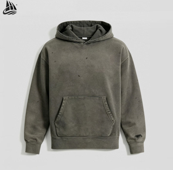 Custom Distressed Vintage Acid Wash Hoodie