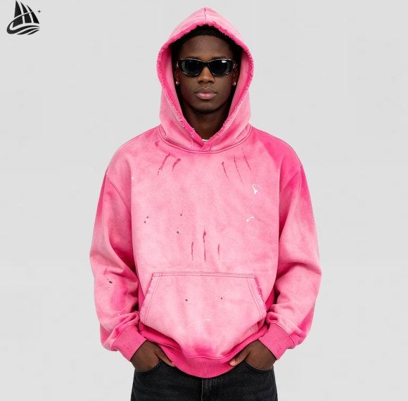 Custom Distressed Sun Faded Hoodie