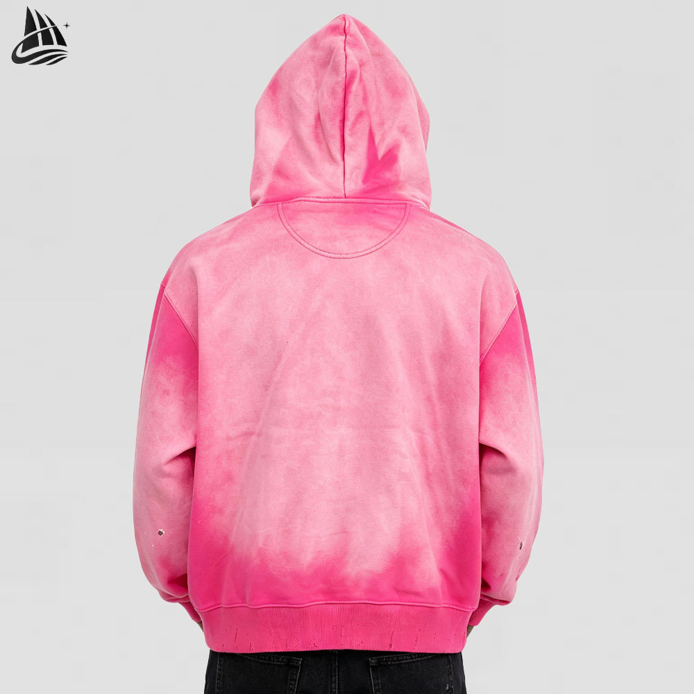 Custom Distressed Sun Faded Hoodie