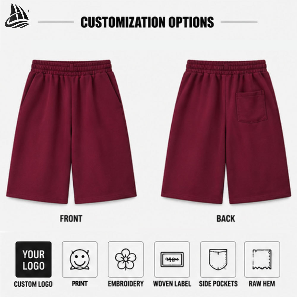 Custom Acid Washed Long Shorts