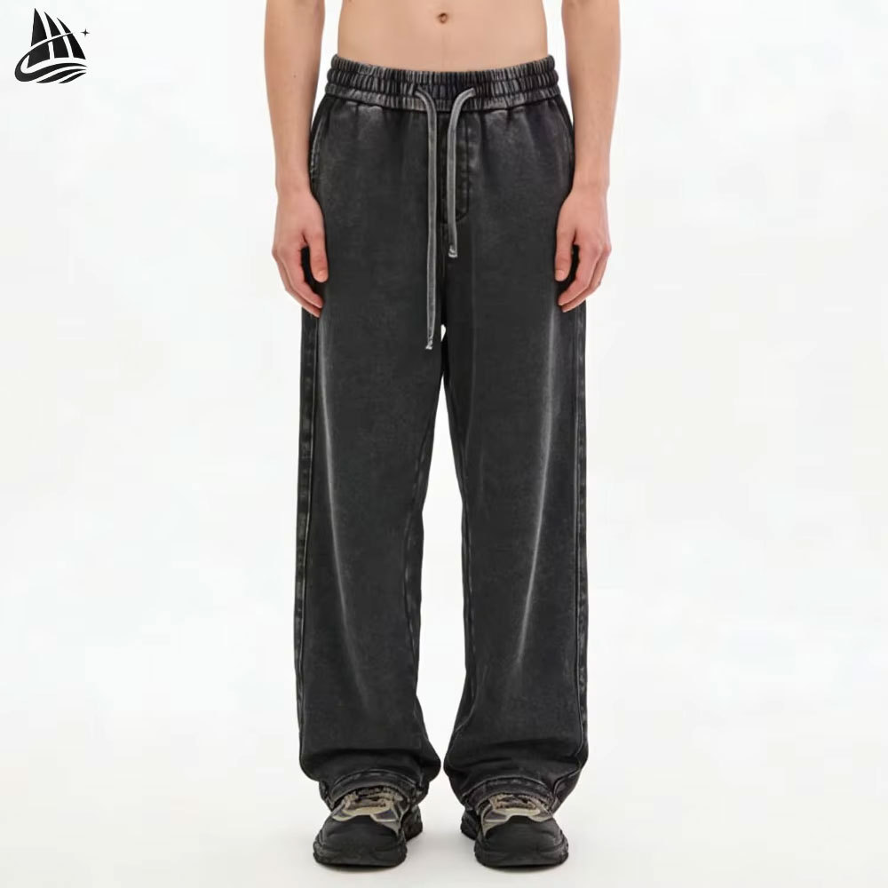Custom Vintage Faded Wide Leg Sweatpants