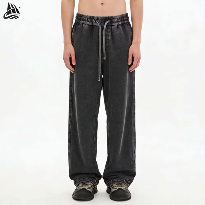 Custom Vintage Faded Wide Leg Sweatpants