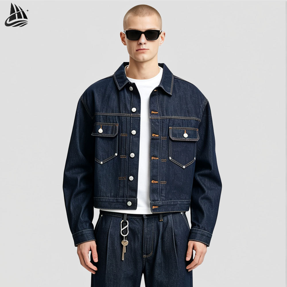 Custom Vintage Wash Oversized Denim Jacket