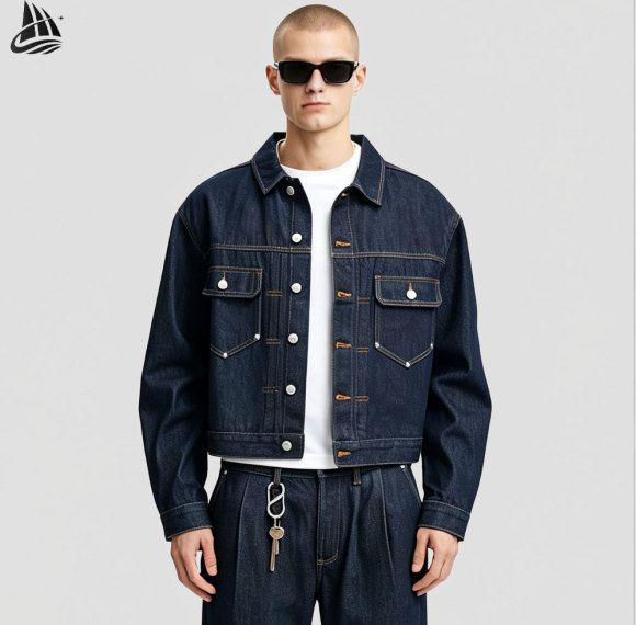 Custom Vintage Wash Oversized Denim Jacket