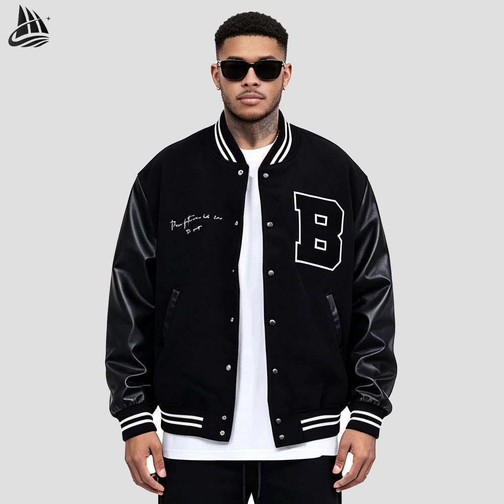 Custom Embroidered Letterman Varsity Baseball Jacket