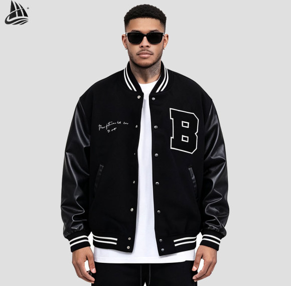 Custom Embroidered Letterman Varsity Baseball Jacket