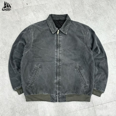 Custom Distress Washed Corduroy Work Jacket