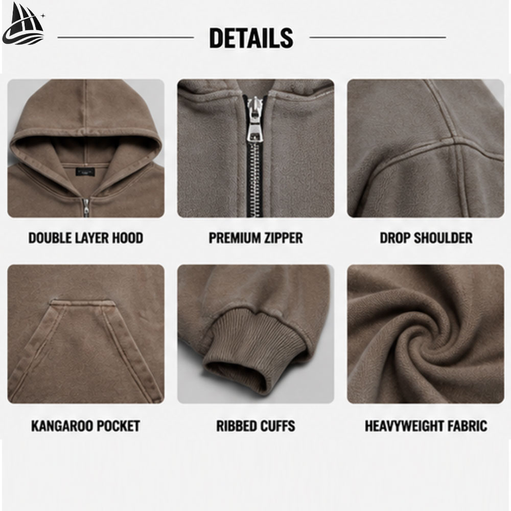 Custom oversized hoodie details