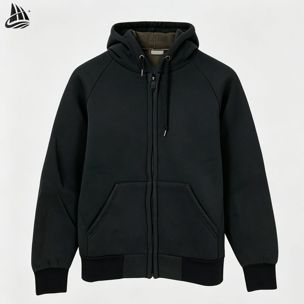 Custom Cropped Men's Zipper Hoodie