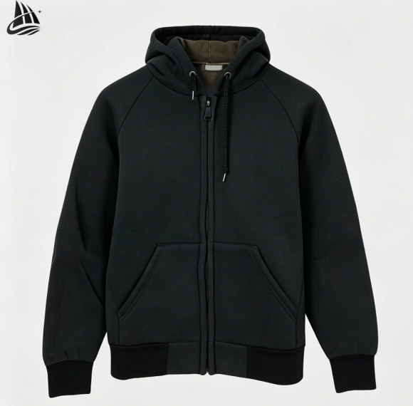 Custom Cropped Men's Zipper Hoodie