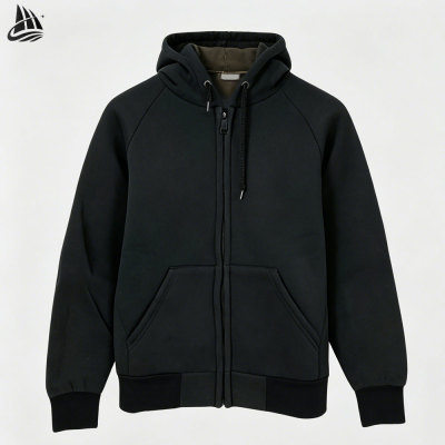 Custom Cropped Men's Zipper Hoodie