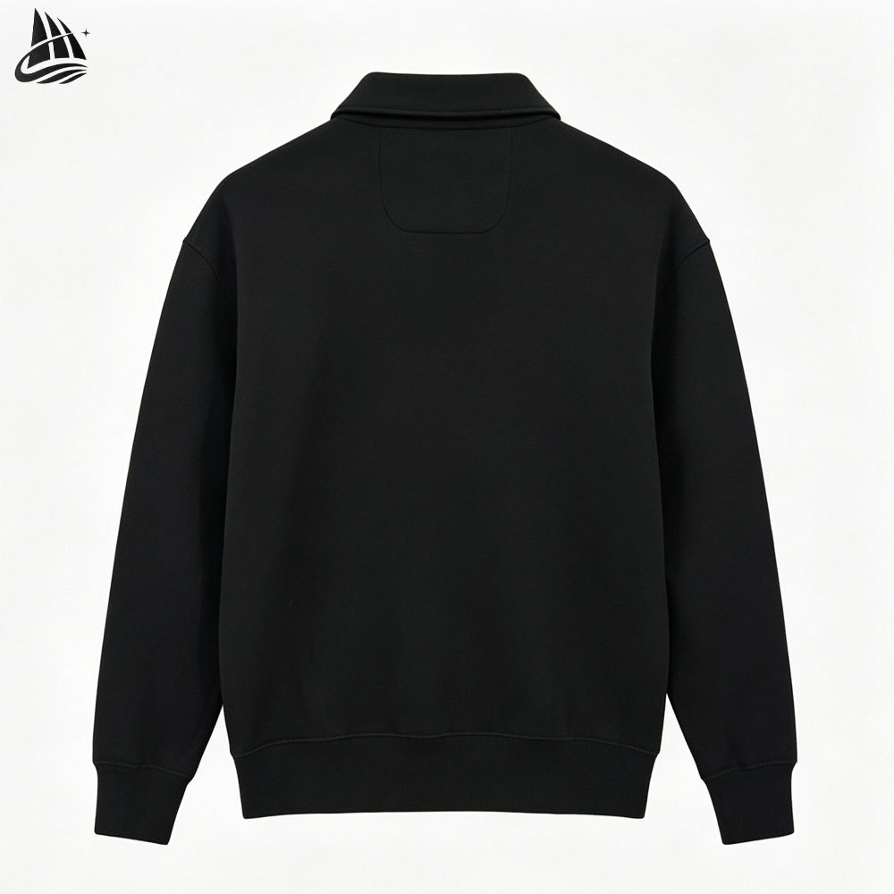 Custom Plain Blank Fleece Lined Quarter Zip Sweatshirt